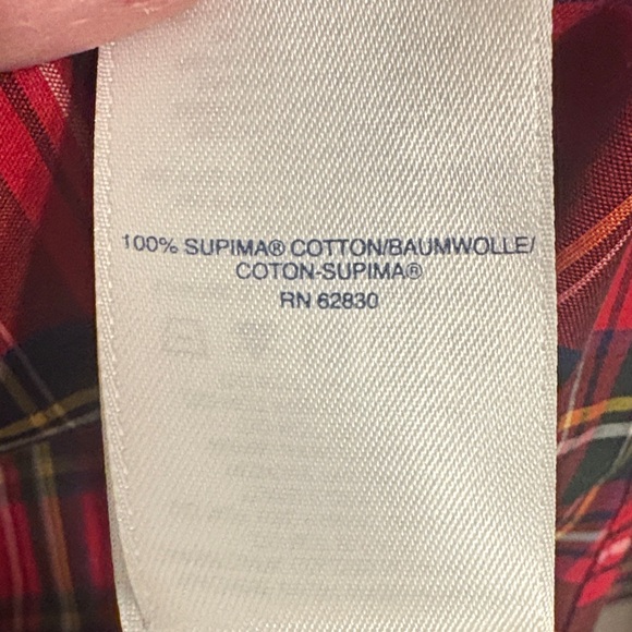 Lands' End Woman's Red Plaid Shirt - size 18 - Picture 4 of 8